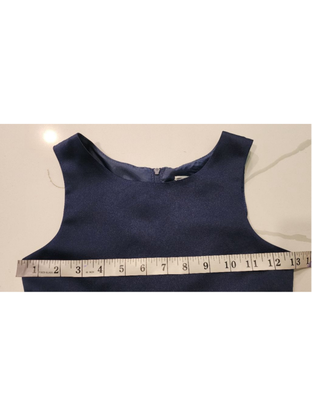 Rare Editions Girls Navy Blue High-Low Dress Tulle Rhinestone Formal Size 6 - Picture 10 of 11